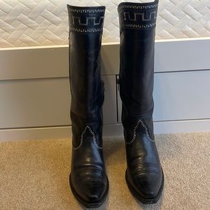 Arita Sahara Old West Leather Tall Riding Boots